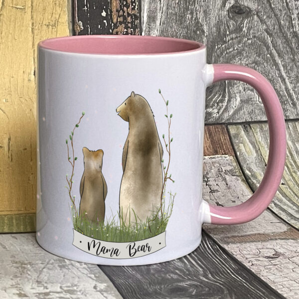 Pink mug - Mama bear design