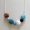 Charlie twiddle beads - Blue, white and copper beads