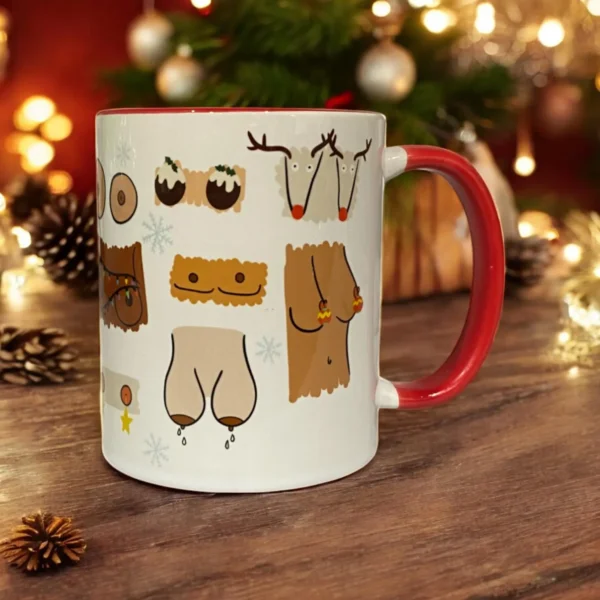 Boobles and Titsel Christmas Mug