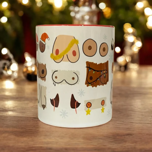 Boobles and Titsel Christmas Mug - Image 2