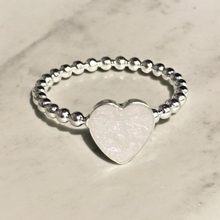 Bubble Breastmilk Silver Ring