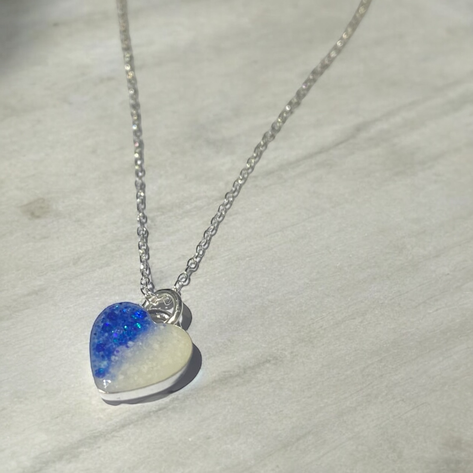 Heart Minimalist Breastmilk Silver Necklace